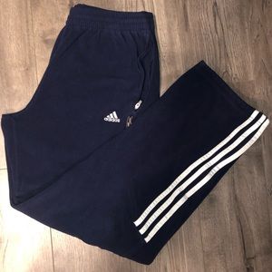 Adidas ClimaWarm Blue Fleece Sweatpants Zipper S